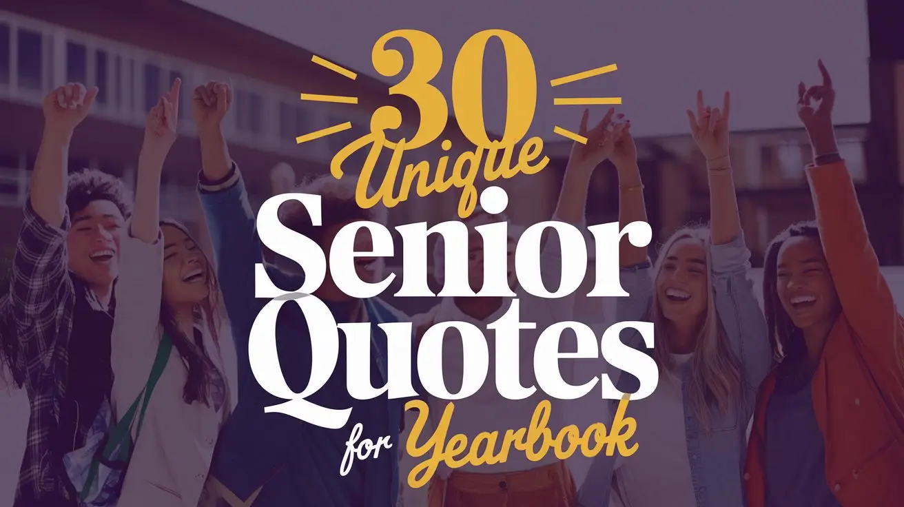 30 Unique Senior Quotes for Yearbook