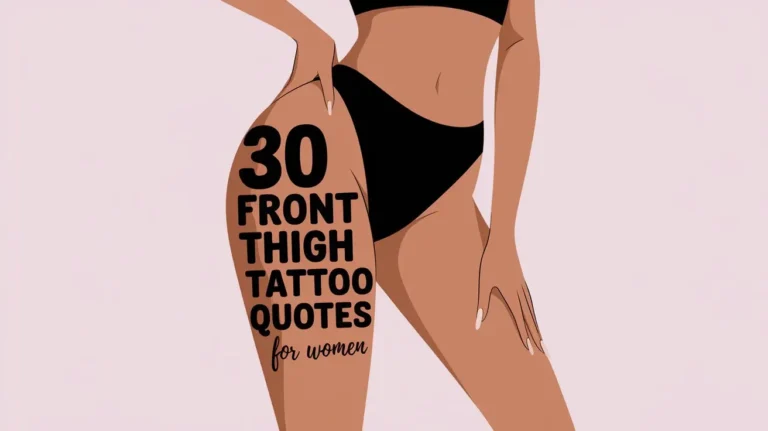 30 Front Thigh Tattoo Quotes for Women