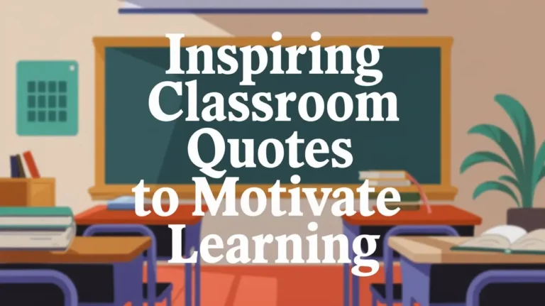 Inspiring Classroom Quotes to Motivate Learning