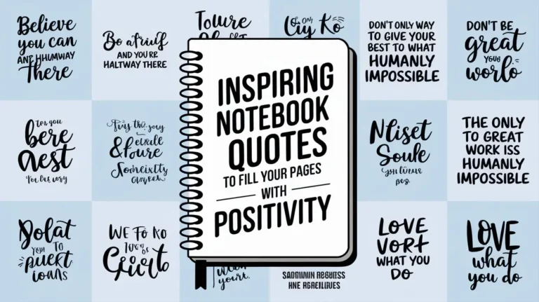 Inspiring Notebook Quotes to Fill Your Pages with Positivity
